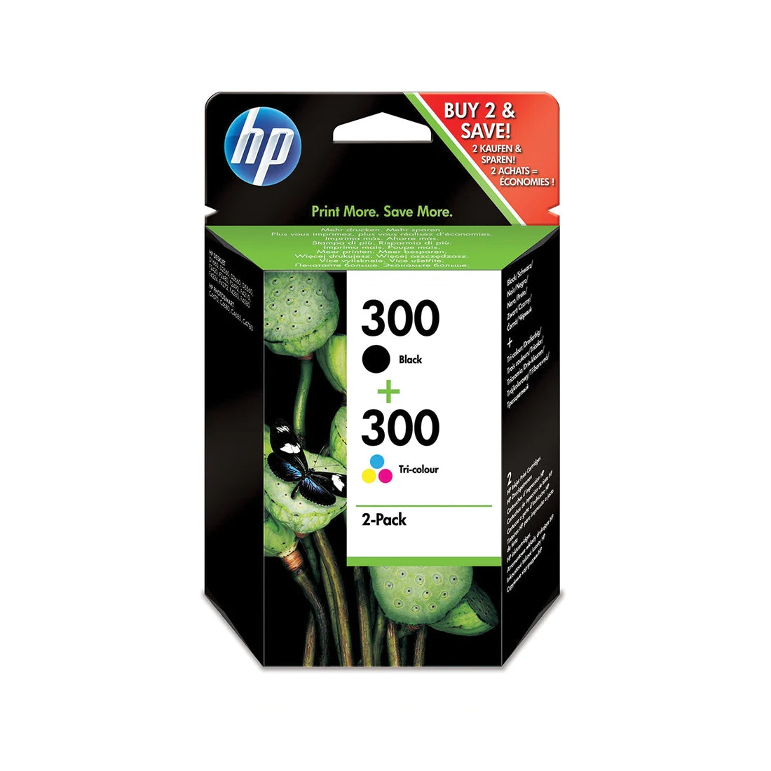 HP 300 Black & Tri-Colour Ink Cartridge Multipack (CN637EE)