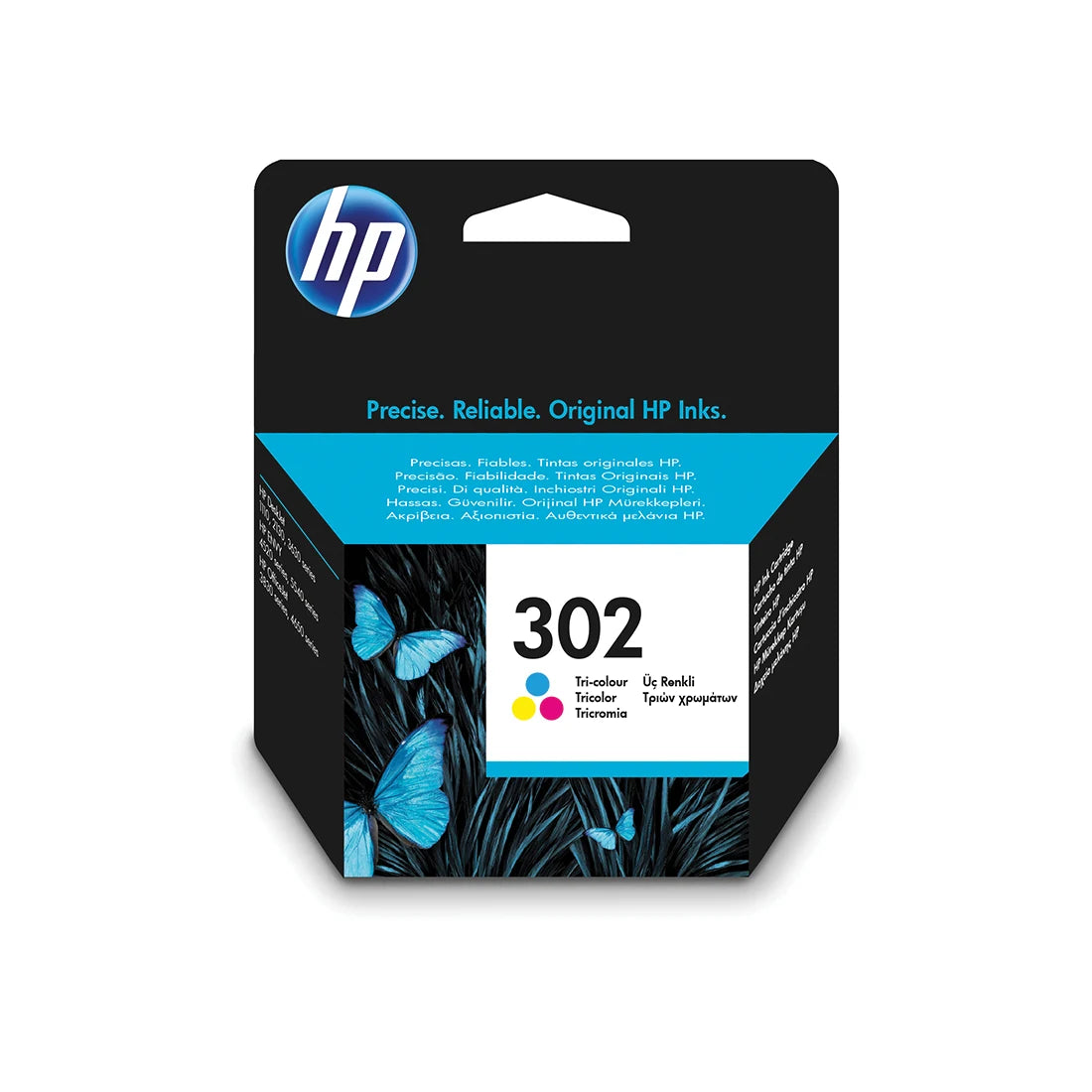 HP 302 Tri‑Colour Ink Cartridge ‑ (F6U65AE)