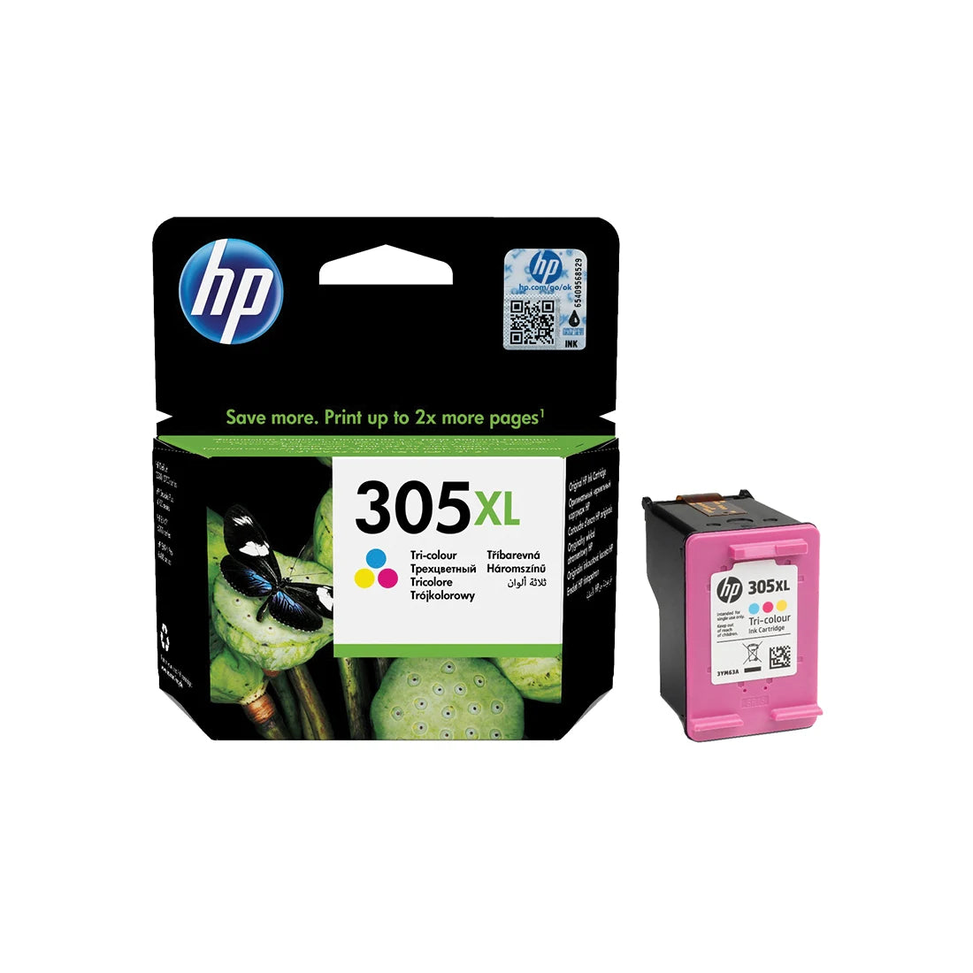 HP 305XL High Capacity Tri-Colour Ink Cartridge - (3YM63AE)
