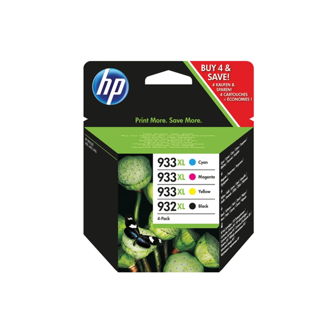 HP 932XL & HP 933XL High Capacity 4 Colour Ink Cartridge Multipack (C2P42AE)