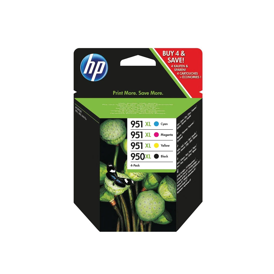 HP 950XL / 951XL High Capacity 4 Colour Ink Cartridge Multipack (C2P43AE)