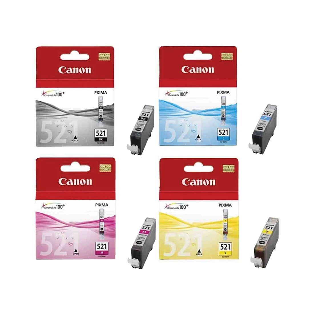 Canon CLI-521 4 Colour Ink Cartridge Multipack