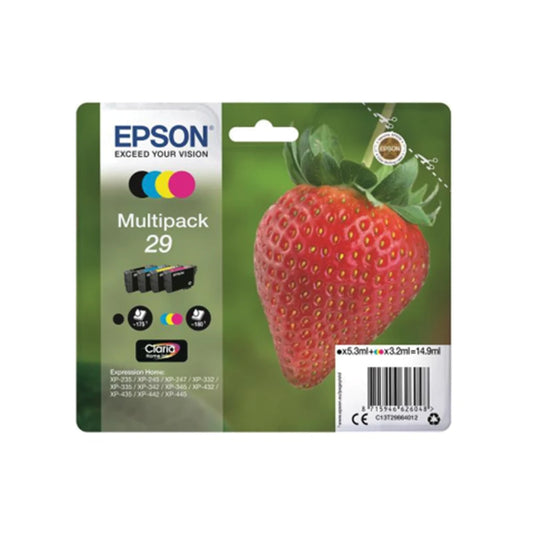 Epson 29 - 4 Colour Ink Cartridge Multipack (T2986 Strawberry)