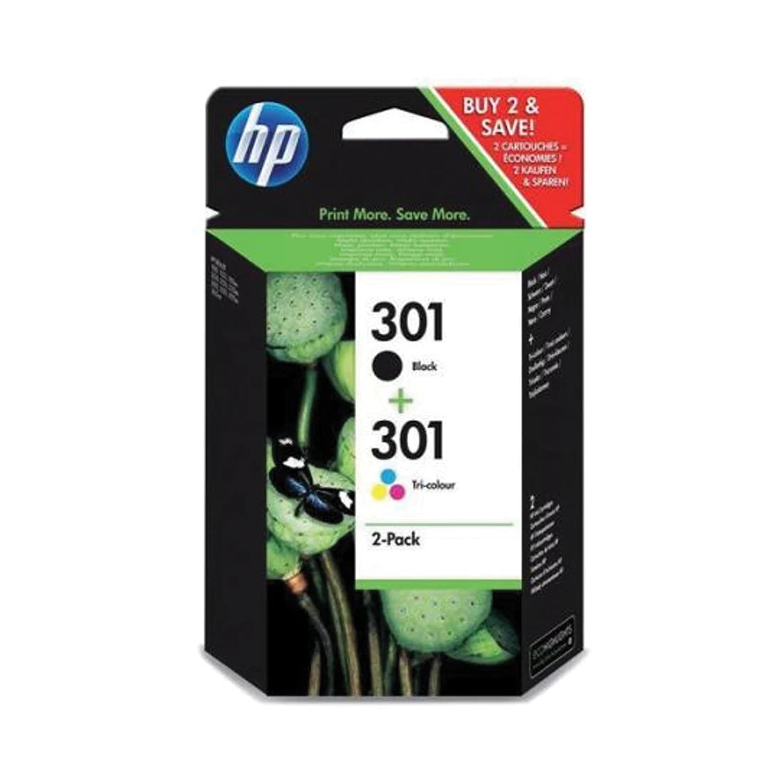 HP 301 Black & Tri-Colour Ink Cartridge Multipack (N9J72AE)