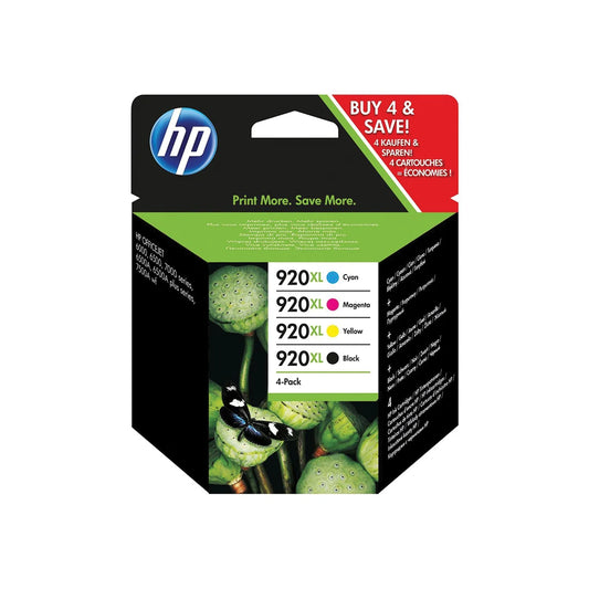 HP 920XL High Capacity 4 Colour Ink Cartridge Multipack (C2N92AE)