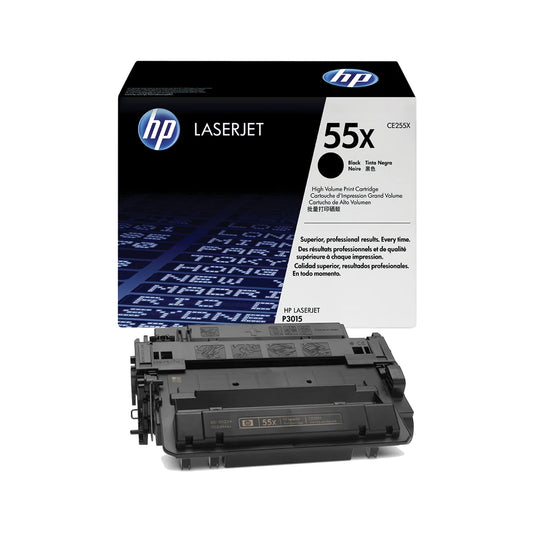 HP 55X High Capacity Black Toner Cartridge - (CE255X)