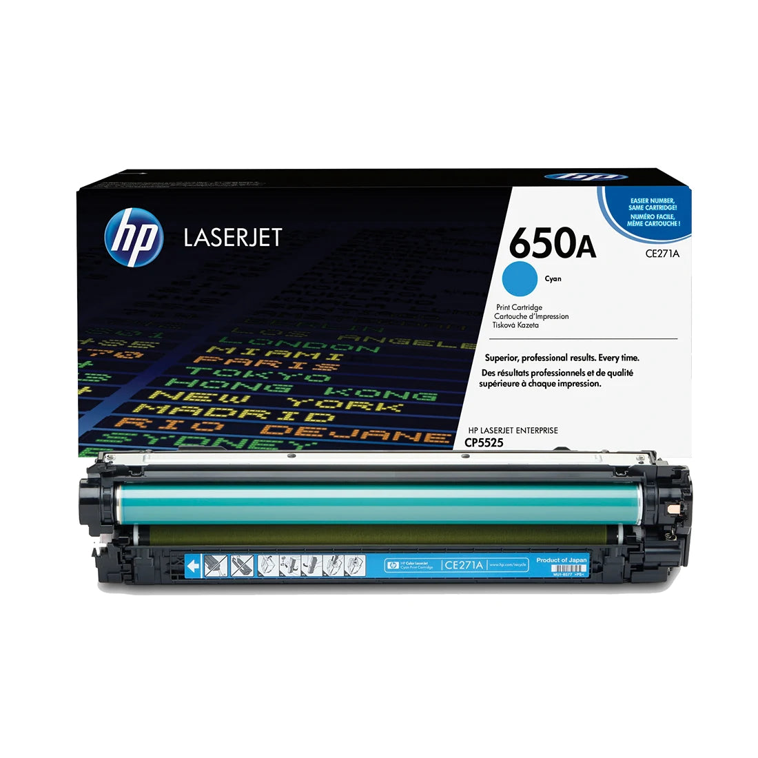 HP 650A Cyan Toner Cartridge - (CE271A)
