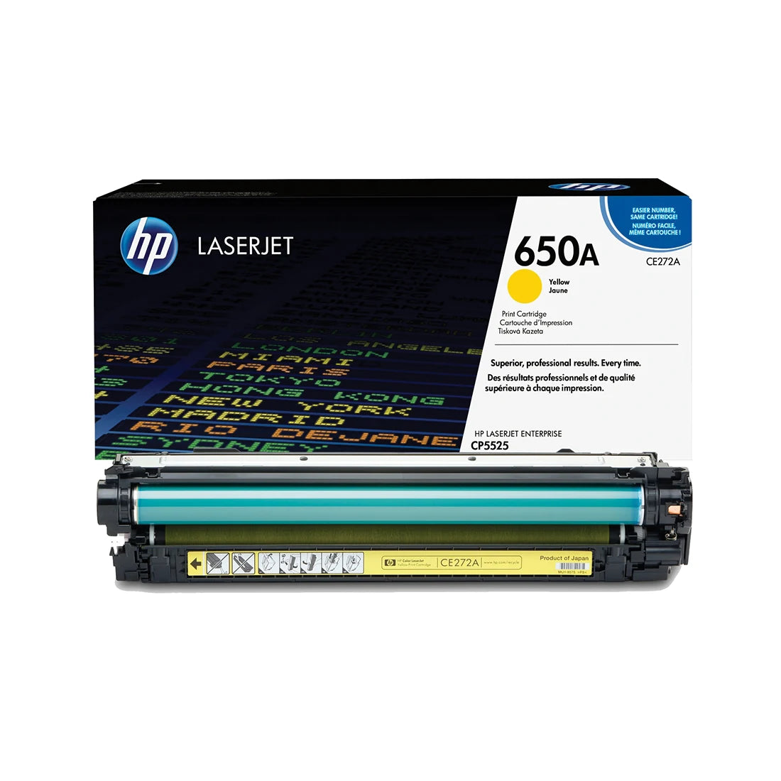 HP 650A Yellow Toner Cartridge - (CE272A)