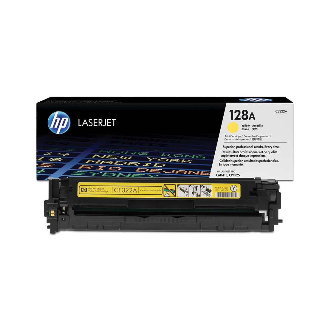 HP 128A Yellow Toner Cartridge - (CE322A)