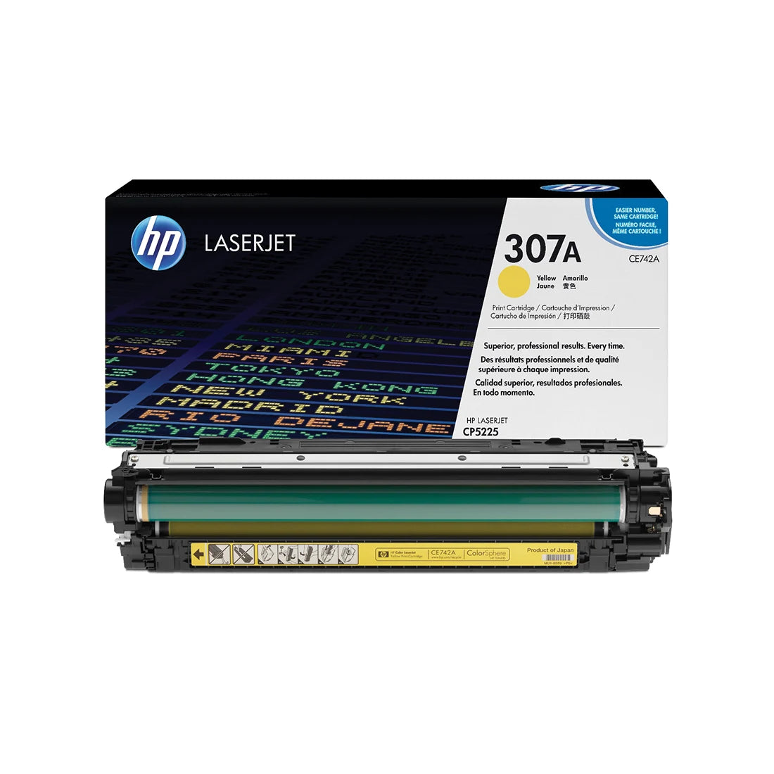 HP 307A Yellow Toner Cartridge - (CE742A)