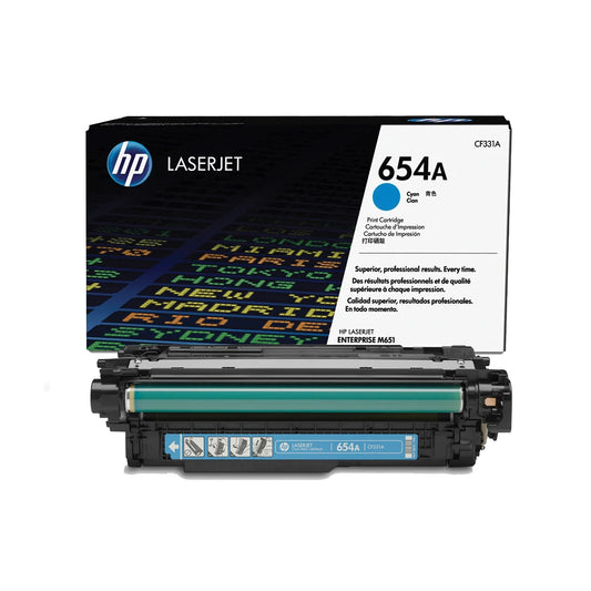 HP 654A Cyan Toner Cartridge - (CF331A)
