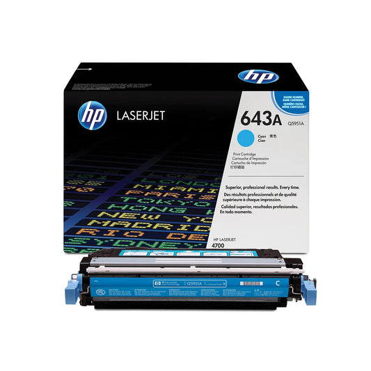 HP 643A Cyan Toner Cartridge ‑ Q5951A