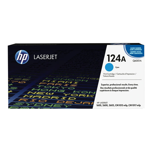 HP 124A Standard Cyan Toner Cartridge - (Q6001A)